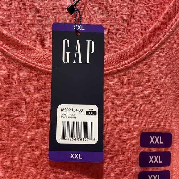 COPY - NWT GAP XXL Long sleeve super coral and sea green soft TEE. $30 for both! - Picture 2 of 4